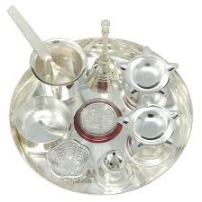 Silver Plated Pooja Thali